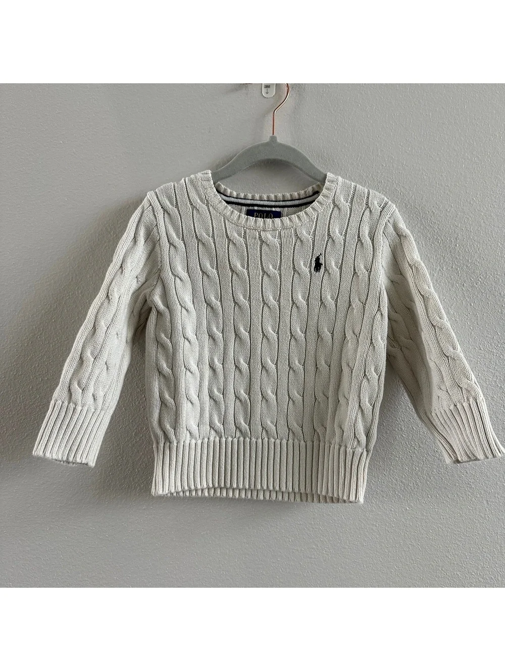 Polo Ralph Lauren Brige Knitted Sweater Cream Size 2T